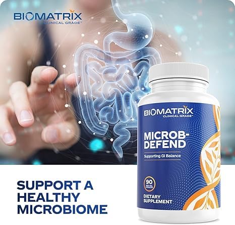 BioMatrix Biofilm Disruptor, GI Repair Digestive Supplement for Men and Women, Oil of Thyme, Oregano & Clove, Gut Microbiome & Intestinal Health Support | Microb-Defend (90 Softgels) BioMatrixBuy Supplements Australia