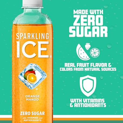 Sparkling Ice, Orange Mango Sparkling Water, Zero Sugar Flavored Water, with Vitamins Sparkling ICEBuy Supplements Australia