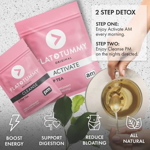 Flat Tummy Tea 2-Step Detox Tea – 2 Week Program – to Boost Energy, Speed Metabolism Flat Tummy TeaBuy Supplements Australia