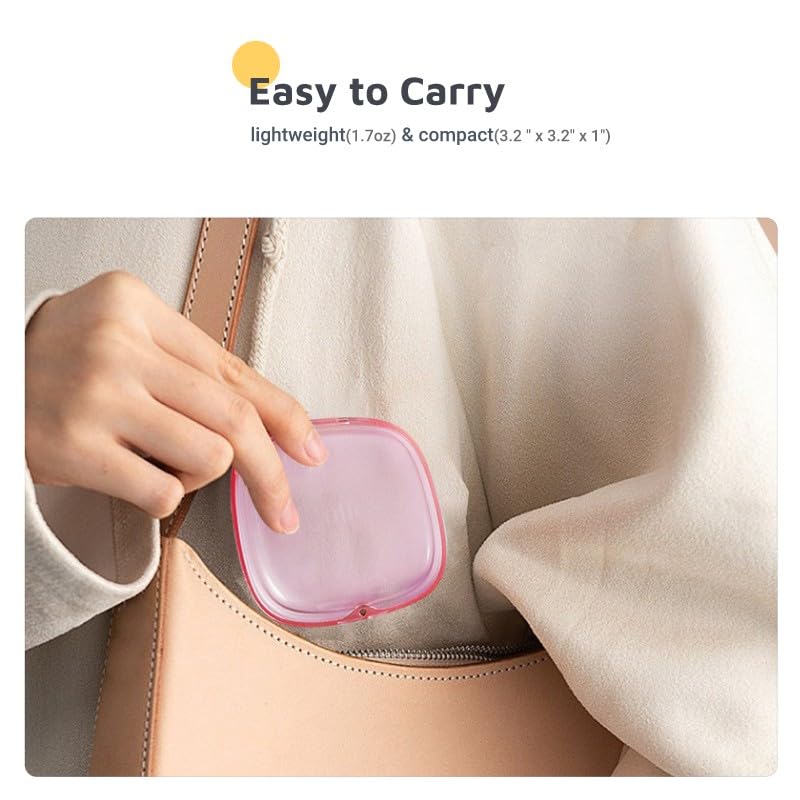 Slim Transparent Aligner Case with Magnetic Closure, Small Compact Retainer Holder Fits MaobuliBuy Supplements Australia