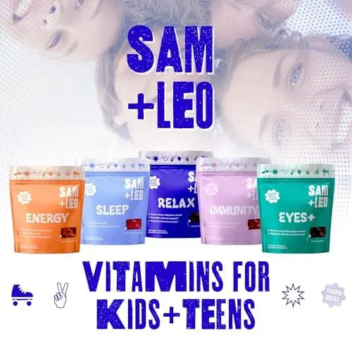 SAM+LEO Immunity Gummies with Elderberry, Echinacea, Zinc & Vitamin C for Kids & Teens – Immune Support Supplement Gummies | SAM+LEO