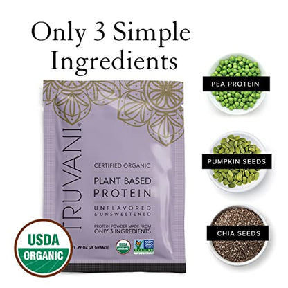 Truvani Organic Vegan Protein Powder Unflavored - 20g of Plant Based Protein, Organic TruvaniBuy Supplements Australia