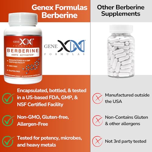 GENEX Berberine HCl 500mg (90 Capsules) | Powerful AMPK Activator, Supports Heart Genex FormulasBuy Supplements Australia