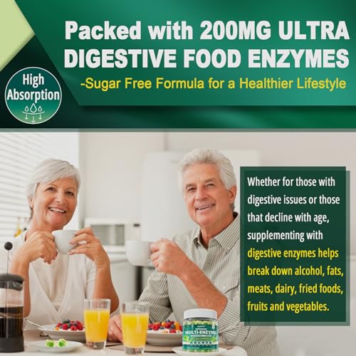 Sugar Free Digestive Enzymes Gummies 1000mg - Break Down Food Quickly - Chewable EnvyCureBuy Supplements Australia