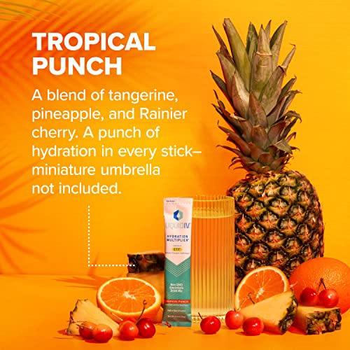Liquid I.V. Hydration Multiplier - Tropical Punch - Hydration Powder Packets | Electrolyte Liquid I.V.Buy Supplements Australia