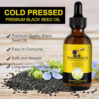 2 Pack Black Seed Oil, Organic Cold Pressed Unrefined Black Seed Oil, Pure Natural Black BDBFZCFPBuy Supplements Australia
