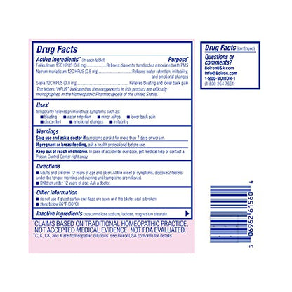 Boiron Cyclease PMS Relief Tablets for Symptoms from PMS of Bloating, Aches, Mood Swings, and Irritability BoironBuy Supplements Australia