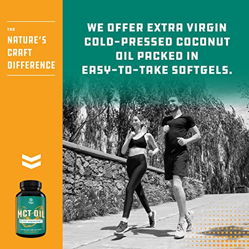 C8 MCT Coconut Oil Softgels - MCT Oil Keto Pills with Caprylic Acid Coconut Oil Natures CraftBuy Supplements Australia
