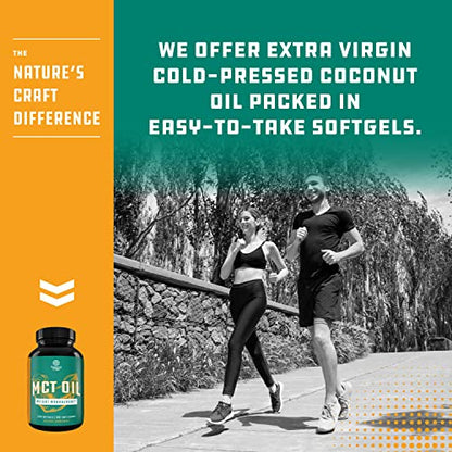 C8 MCT Coconut Oil Softgels - MCT Oil Keto Pills with Caprylic Acid Coconut Oil Natures CraftBuy Supplements Australia