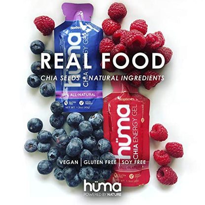 Huma Chia Energy Gel, Blueberries, 12 Gels - Premier Sports Nutrition