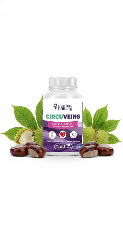 VITAMINS NATURAL CORP. CircuVeins Varicose Veins Support for Legs Capsules – Organic Vein Health Supplement with Horse Chestnut Grape Extract and Cayenne Pepper – 60 Capsules VITAMINS NATURAL CORPBuy Supplements Australia