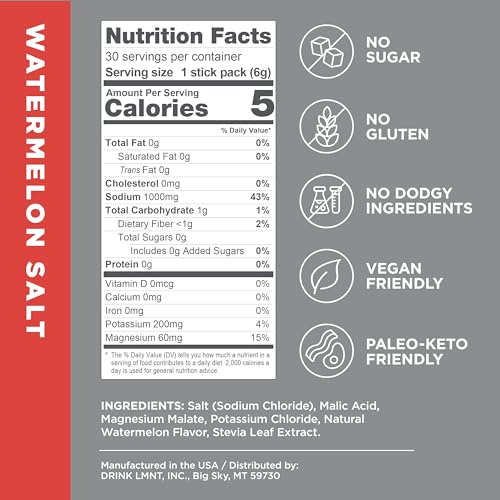LMNT Keto Electrolyte Powder Packets | Paleo Hydration Powder | No Sugar, No Artificial LMNT ELEMENTAL LABSBuy Supplements Australia