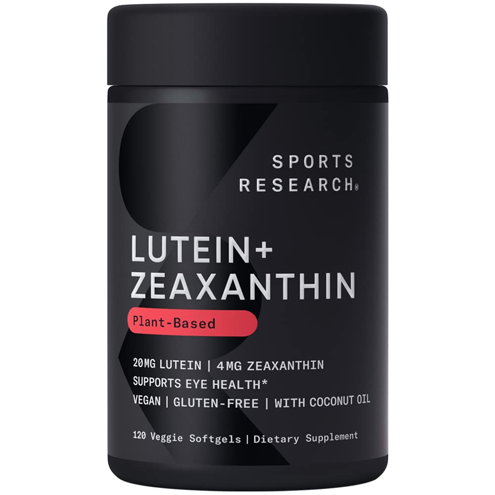 Sports Research Vegan Lutein + Zeaxanthin (20mg) with Organic Coconut Sports ResearchBuy Supplements Australia