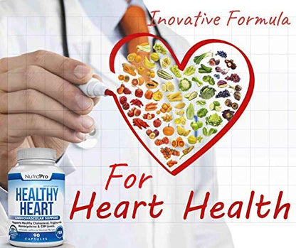 NutraPro Healthy Heart - Heart Health Supplements & Arteries Support .Healthy Cholesterol and Triglyceride. GMP Certified. NutraProBuy Supplements Australia