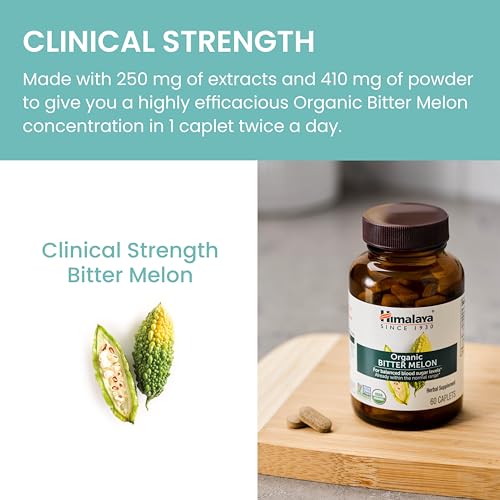 Himalaya Organic Bitter Melon for Glucose Metabolism, 660 mg, 60 Caplets, 1 Month Supply HimalayaBuy Supplements Australia