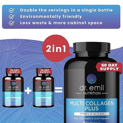 DR EMIL NUTRITION Multi Collagen Pills - 180 Capsules - Collagen Supplements to Support DR EMIL NUTRITIONBuy Supplements Australia