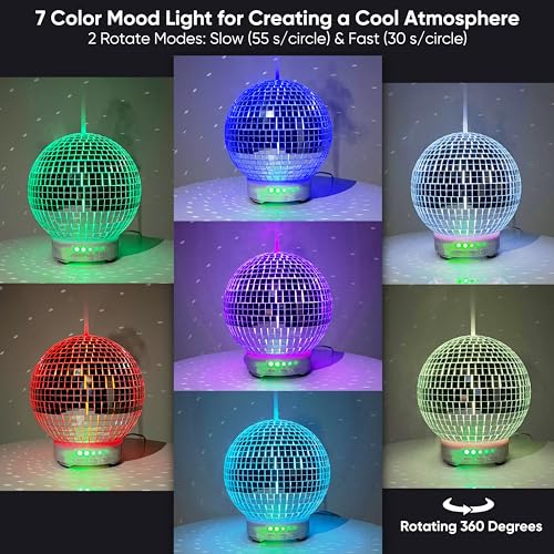 Disco Ball Diffuser Rotating - 300 ML Mirror Ball Oil Diffuser, Essential Oils Diffusers for Home SCANDINORDICABuy Supplements Australia