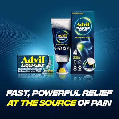 Advil Liqui-Gels Pain Reliever and Fever Reducer, Pain Medicine for Adults with Ibuprofen 200mg for Headache, Backache, Menstrual Pain and Joint Pain Relief - 50x2 Liquid Filled Capsules AdvilBuy Supplements Australia