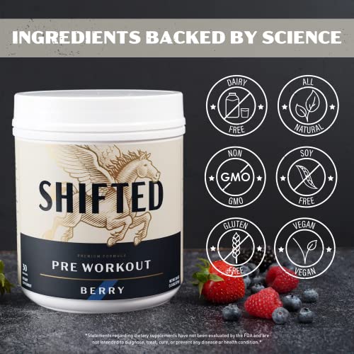 SHIFTED Premium Pre Workout Powder, Energy & Focus Supplement with Creatine Monohydrate SHIFTEDBuy Supplements Australia