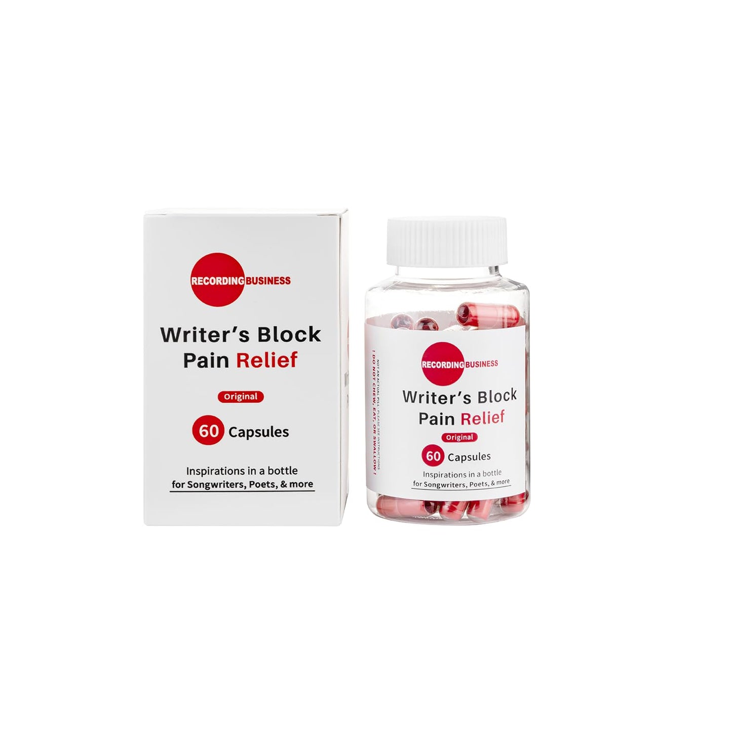 Recording Business Writer's Block Pain Relief (60 Original Songwriting Prompts in Capsules) for Artists/Musicians, Songwriters, & Poets Recording BusinessBuy Supplements Australia