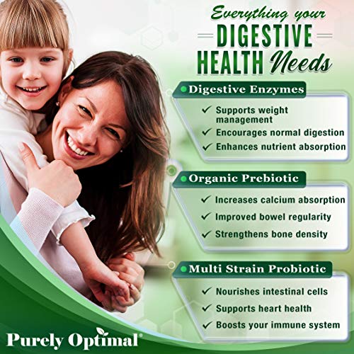 Purely Optimal Premium Digestive Enzymes Plus Prebiotics & Probiotics - for Better Digestio Purely OptimalBuy Supplements Australia