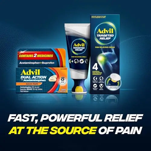Advil Dual Action Back Pain Caplets Delivers 125mg Ibuprofen and 250mg Acetaminophen Per Dose for 8 Hours of Back Pain Relief - 144 Count AdvilBuy Supplements Australia