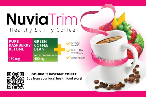 Nuvia Trim - Gourmet Instant Coffee for Weight Loss, with Garcinia Cambogia, Raspberry NuviaBuy Supplements Australia