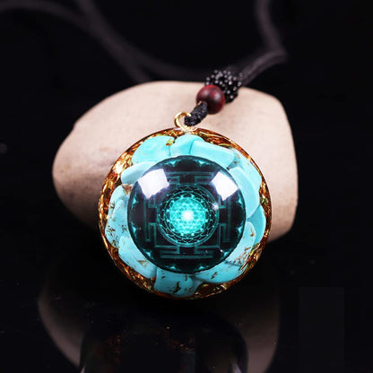 Day Day Up Turquoise Orgonite Pendant Healing Crystal jewelry Orgone Yoga Necklace Reiki Spiritual Day Day UpBuy Supplements Australia