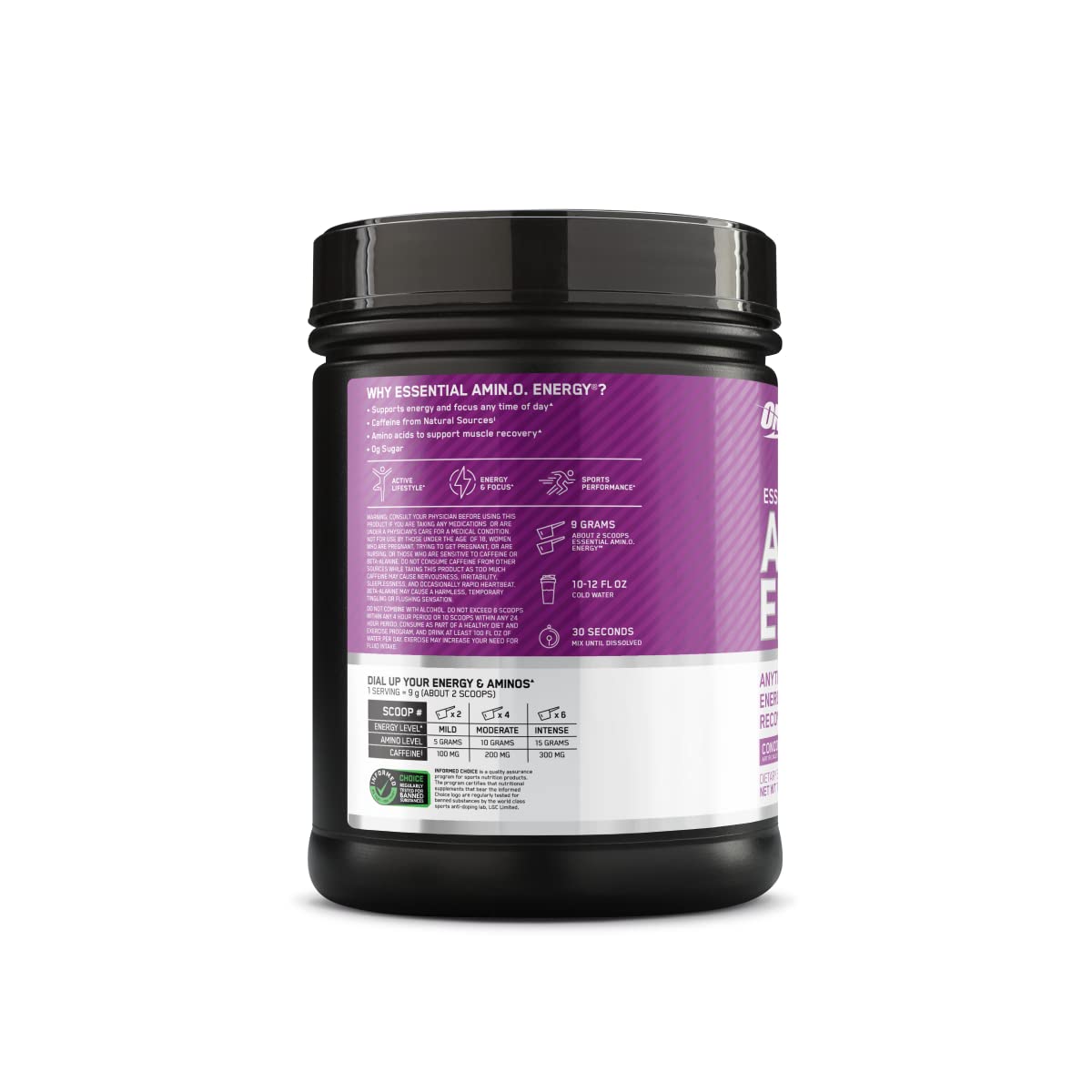 Optimum Nutrition Amino Energy - Pre Workout with Green Tea, BCAA, Amino Acids, Keto Friendly, Green Coffee Extract, Energy Powder