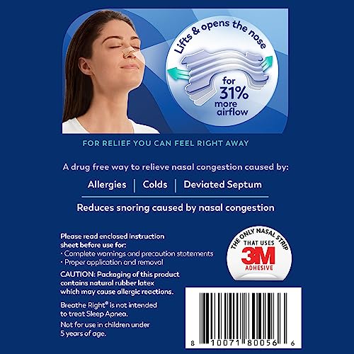 Breathe Right Nasal Strips | Extra Strength | Clear | For Sensitive Skin Breathe RightBuy Supplements Australia