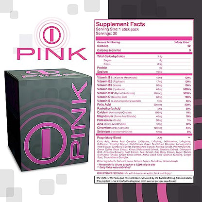 Energy Drink Powder, bHIP Pink for Women 30 Drink Mix Packets. Energy Supplements b:hipBuy Supplements Australia