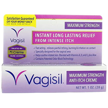 Vagisil Medicated Anti-Itch Creme Maximum Strength - 1oz, Pack of 6 VagisilBuy Supplements Australia