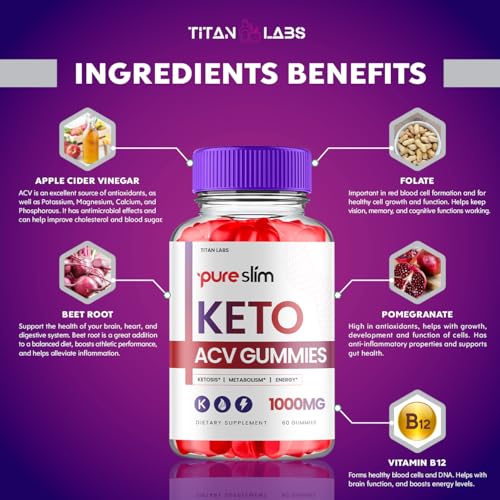 (3 Pack) Pure Slim Keto ACV Gummies, Pure Slim Keto ACV Advanced Weight Loss 1000 MG Titan LabsBuy Supplements Australia
