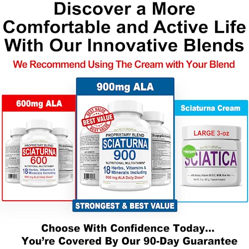 Sciatica Supplement with 600 mg Alpha Lipoic Acid - Sciatic Nerve Support NuturnaBuy Supplements Australia