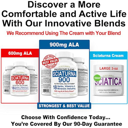 Sciatica Supplement with 600 mg Alpha Lipoic Acid - Sciatic Nerve Support NuturnaBuy Supplements Australia