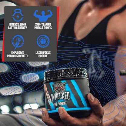 Huge Supplements Wrecked Pre-Workout, 30G+ Ingredients Per Serving to Boost Energy Huge SupplementsBuy Supplements Australia
