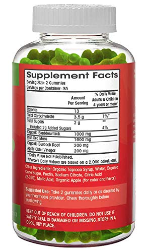Sea Moss Gummies with Apple Cider Vinegar, Bladderwrack, and Burdock Root Organic Flamingo SupplementsBuy Supplements Australia