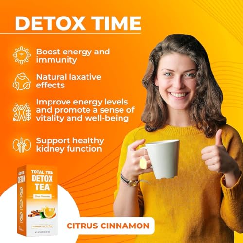 Total Tea SIimming Detox Tea Caffeine Free - 25 Day Detox Tea - Herbal Tea Total TeaBuy Supplements Australia