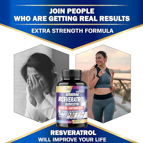Premium Resveratrol Supplement 25450mg - Healthy Aging, Heart, Brain & Immune Support Organic CadaneBuy Supplements Australia