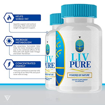 (2 Pack) Liv Pure Loss Pills, Livpure Liver Detox Cleanse Management Capsules Advanced FyvusBuy Supplements Australia