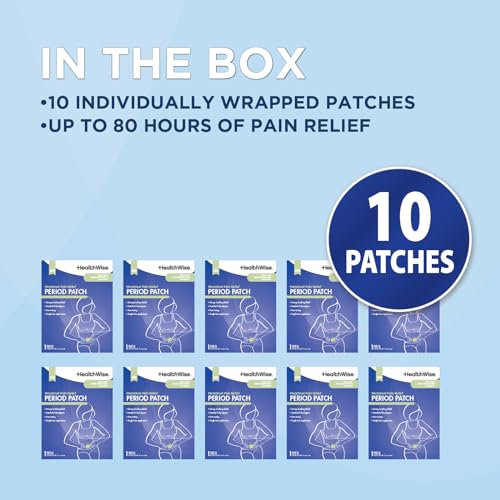 HealthWise Menstrual Pain Relief Period Patch | 10% Menthol | Strong, Soothing Relief HealthWiseBuy Supplements Australia