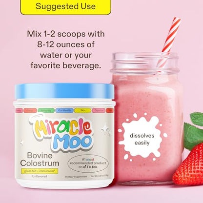 Colostrum Supplement for Gut Health, Hair Growth, Beauty and Immune Support Miracle MooBuy Supplements Australia