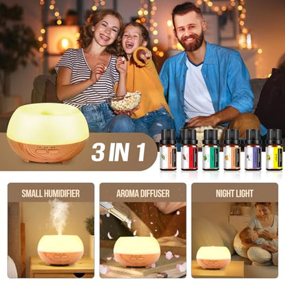 Aromatherapy Essential Oil Diffuser: Cool Mist Aroma Diffuser for Home - Colorful Light Create Ambience GrevolBuy Supplements Australia