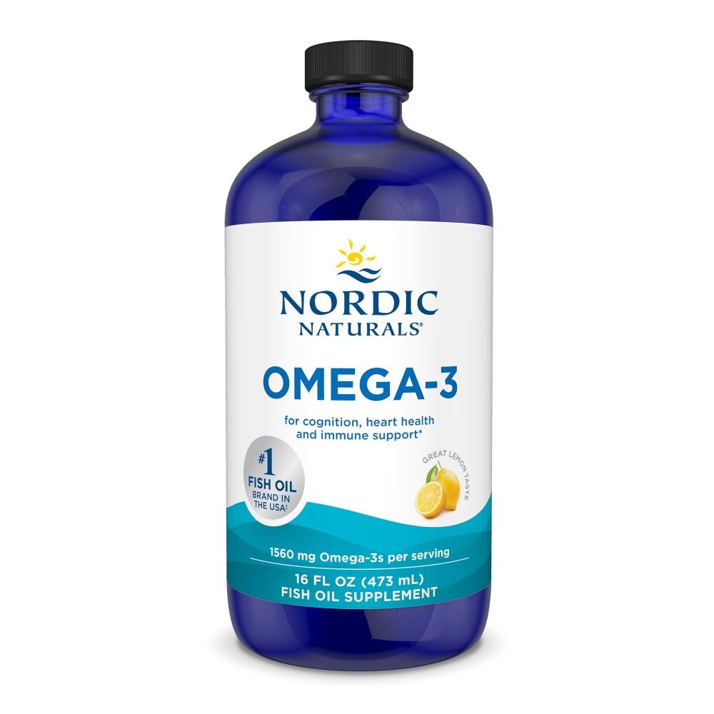 Nordic Naturals Omega-3, Lemon Flavor - 16 oz - 1560 mg Omega-3 - Fish Oil - EPA & DHA - Immune Support, Brain & Heart Health, Optimal Wellness - Non-GMO - 96 Servings Nordic NaturalsBuy Supplements Australia