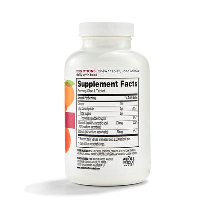 365 by Whole Foods Market, Vitamin C Chewable 500Mg, 100 Tablets 365 by Whole Foods MarketBuy Supplements Australia