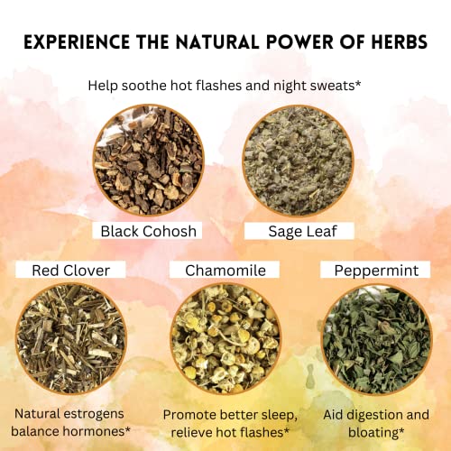 Menopause Tea for Cooling, Hormonal Balance, Relief from Hot Flashes, Night Sweats PCOS Herbal TeaBuy Supplements Australia