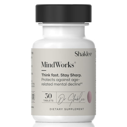 Shaklee MindWorks® - Brain Health Supplement for Brain Sharpness & Focus - Supported Nutrients & Extracts - Chardonnay Grape Seed Polyphenols, Guarana Extract, Vitamins B6, B12, Folate - 30 Tablets ShakleeBuy Supplements Australia