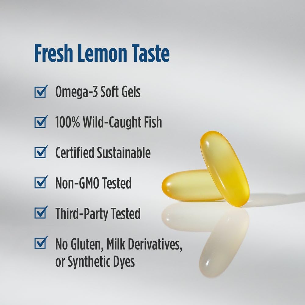 Nordic Naturals ProOmega-D, Lemon Flavor - 120 Soft Gels - 1280 mg Omega-3 + 1000 IU D3 - High-Potency Fish Oil - EPA & DHA - Brain, Eye, Heart, & Immune Health - Non-GMO - 60 Servings Nordic NaturalsBuy Supplements Australia
