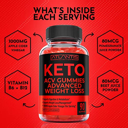 Keto ACV Gummies for Weight Loss - Supports Digestion, Advanced Weight Loss, Detox Atlantis NutritionBuy Supplements Australia
