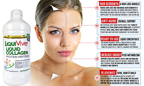 LiquiVive Liquid Collagen Protein Peptides Concentrate | Pure Hydrolyzed Super Multi Collagen Life MiracleBuy Supplements Australia